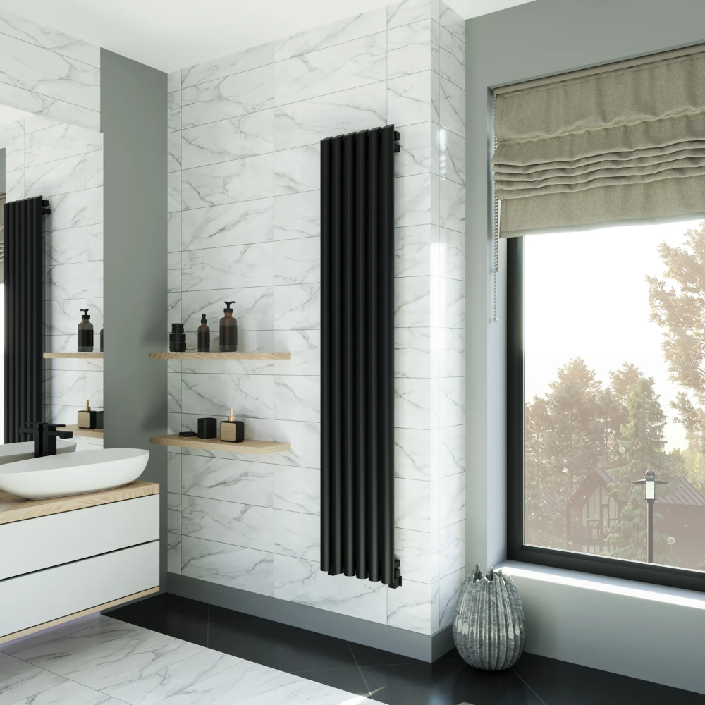 Полотенцесушитель водяной Grota Quill 350x1800 черный