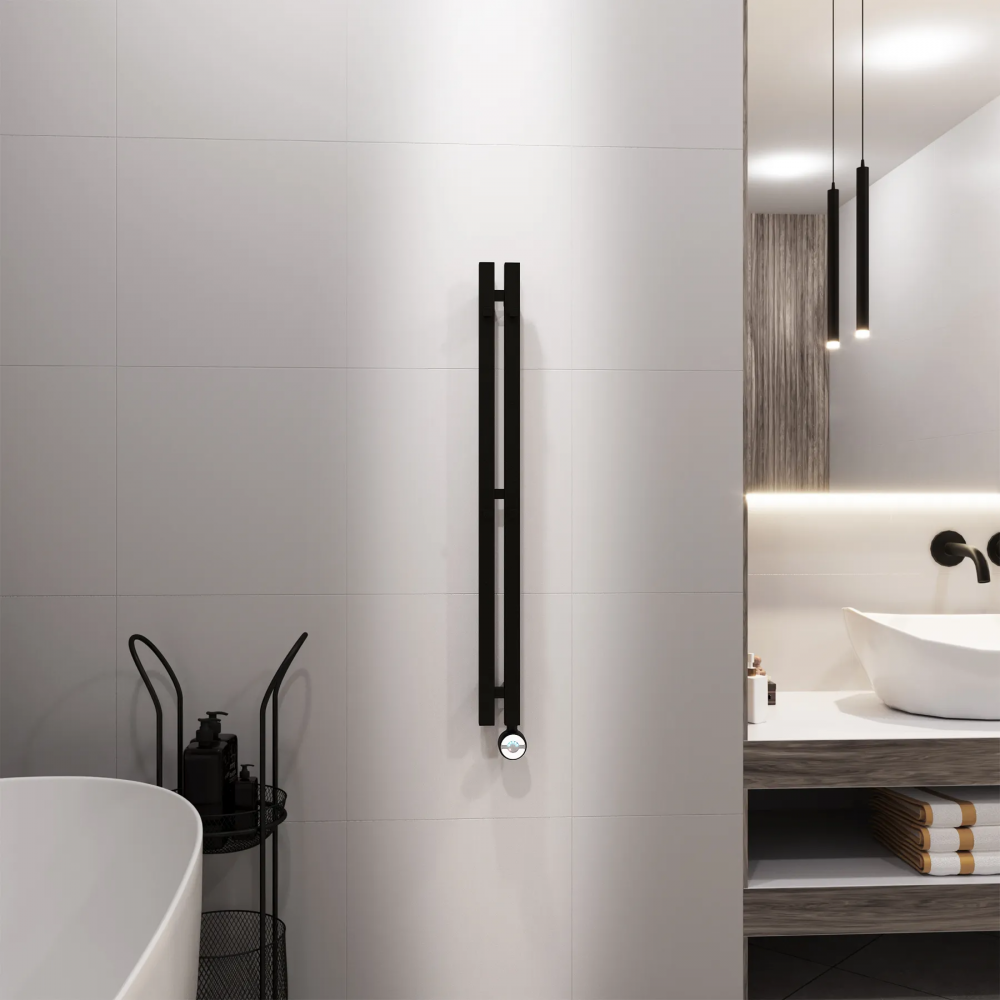 Полотенцесушитель электрический Grota Corsa 80х900 черный