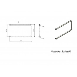 Полотенцесушитель водяной Grota Modesto 320x600 хром глянцевый
