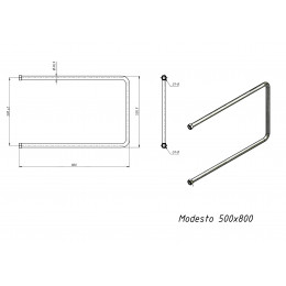 Полотенцесушитель водяной Grota Modesto 500x800 хром глянцевый