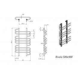 Полотенцесушитель водяной Grota Rivolo 500x900 белый