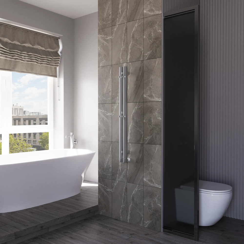 Полотенцесушитель водяной Grota Corsa 80х900 хром матовый