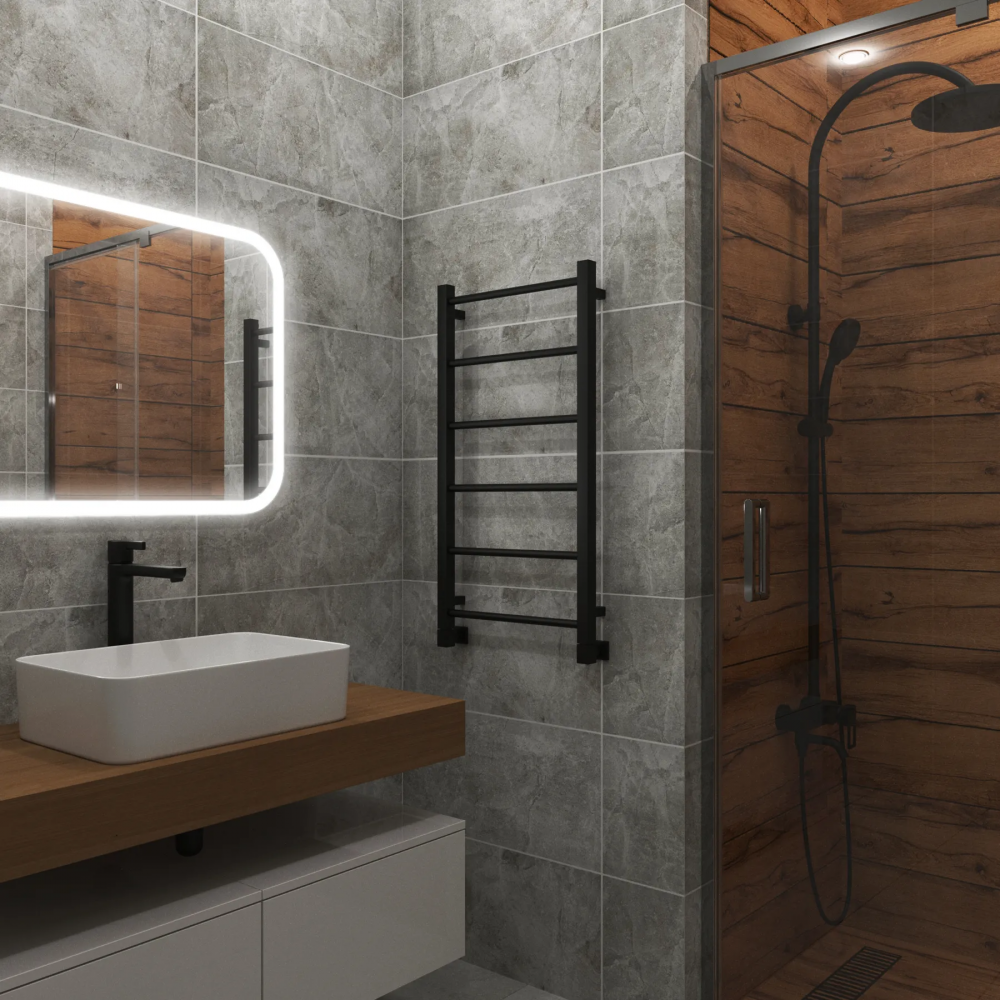 Полотенцесушитель водяной Grota Simple 430x800 черный