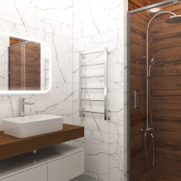 Полотенцесушитель водяной Grota Simple 430х800 хром глянцевый