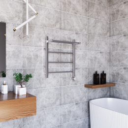 Полотенцесушитель электрический Grota Simple P с полкой 530x600 хром матовый