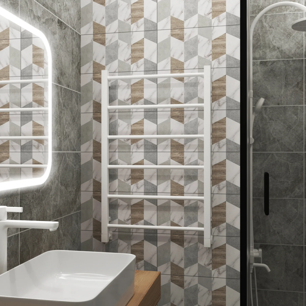 Полотенцесушитель водяной Grota Simple 530x800 белый