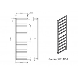 Полотенцесушитель водяной Grota Brezza 530x1800 хром глянцевый