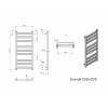 Полотенцесушитель водяной Grota Grande 550x1220 хром матовый
