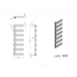 Полотенцесушитель водяной Grota Lato L 530x1680 белый
