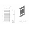 Полотенцесушитель водяной Grota Quadro 600х1164 хром матовый