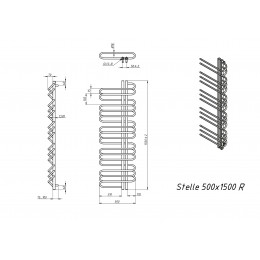 Полотенцесушитель электрический Grota Stelle 500x1500/r белый