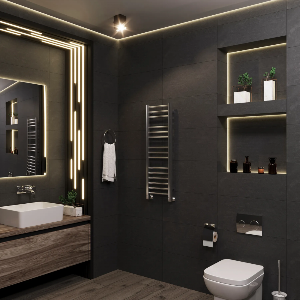 Полотенцесушитель водяной Grota Classic 300x900 хром матовый