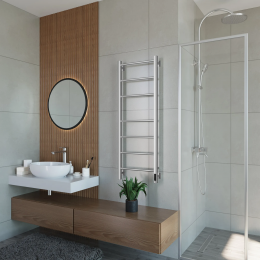 Полотенцесушитель электрический Grota Costa 430х1200 хром матовый