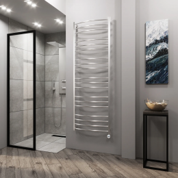 Полотенцесушитель электрический Grota Eco Calma 630x1800 хром матовый