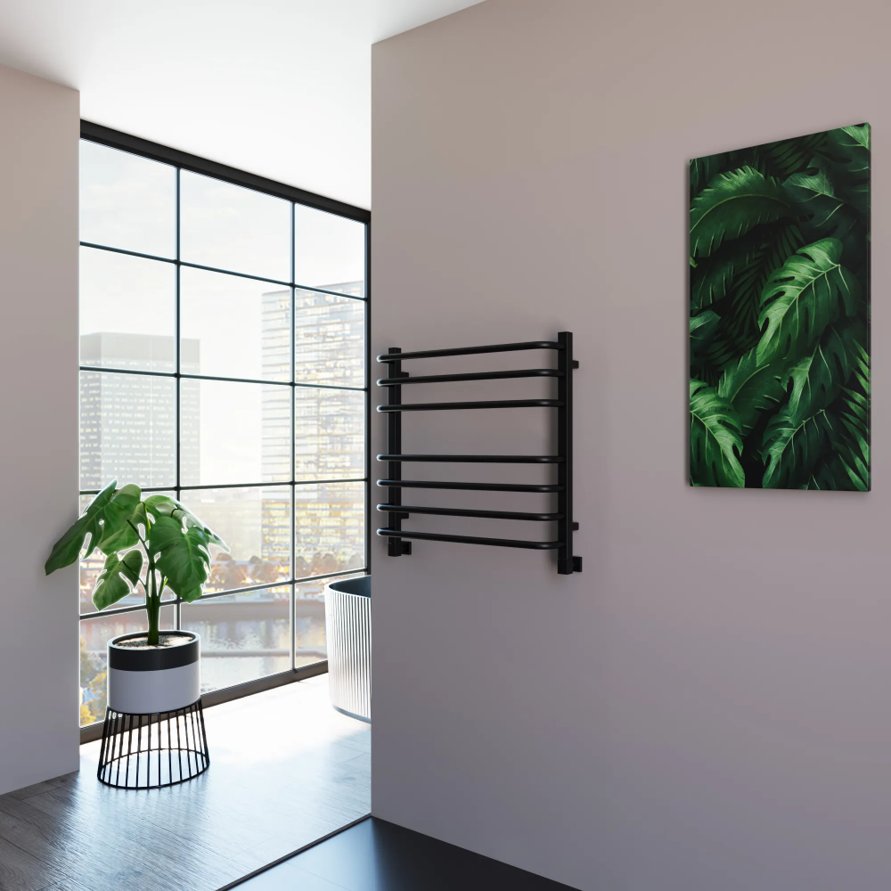 Полотенцесушитель водяной Grota Eco Forte 630x600 черный