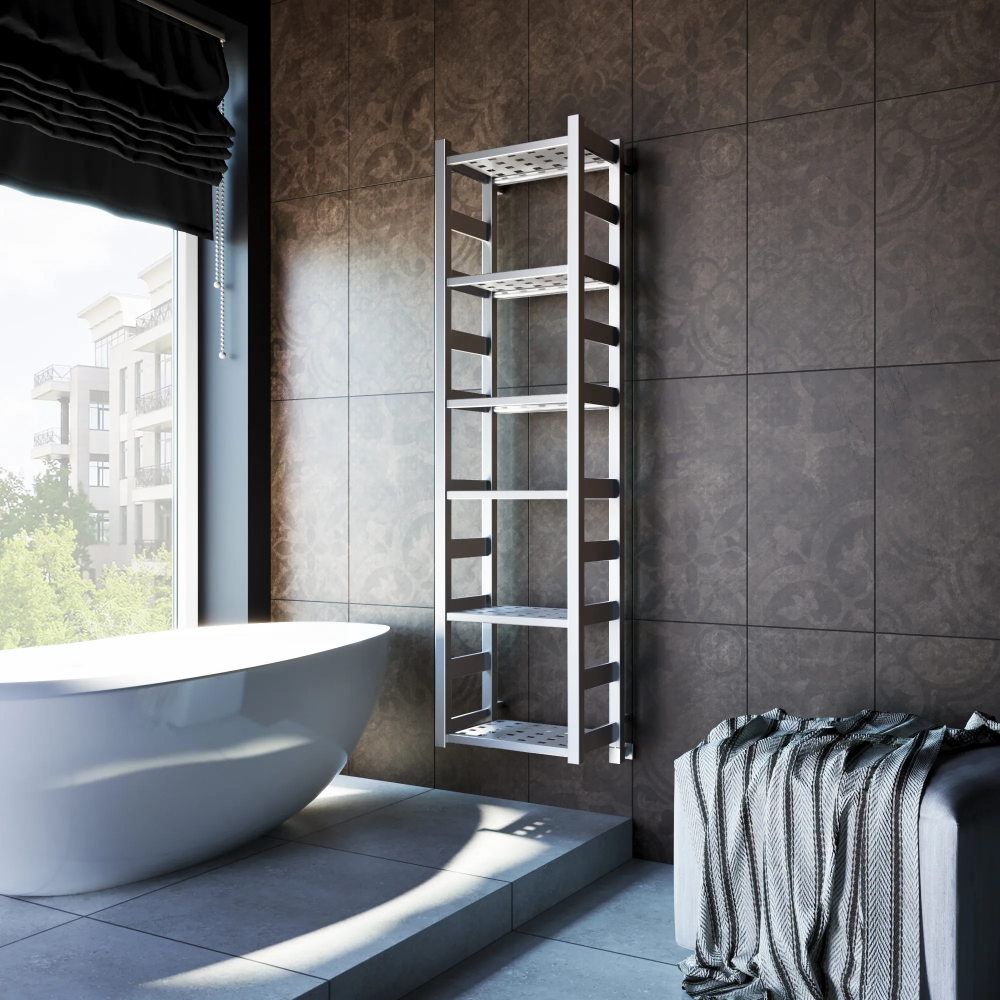 Полотенцесушитель водяной Grota Largo 400x1500x295 хром матовый