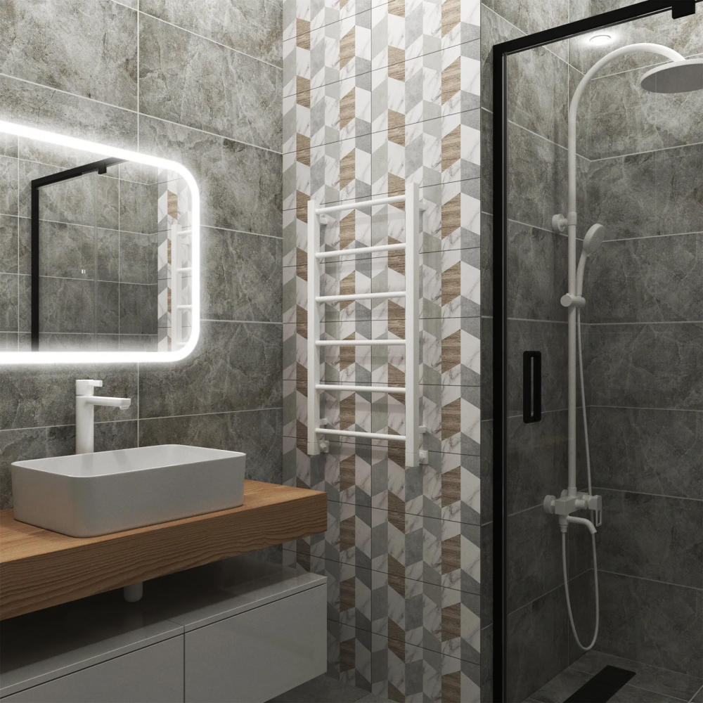 Полотенцесушитель водяной Grota Simple 430x800 белый