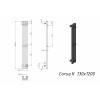 Полотенцесушитель электрический Grota Corsa K 130х1200 черный