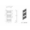 Полотенцесушитель электрический Grota Lux 630x1500 хром матовый