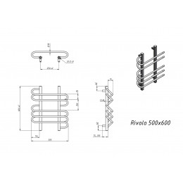 Полотенцесушитель электрический Grota Rivolo 500x600 черный
