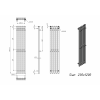 Полотенцесушитель водяной Grota Sian 230х1200 хром матовый