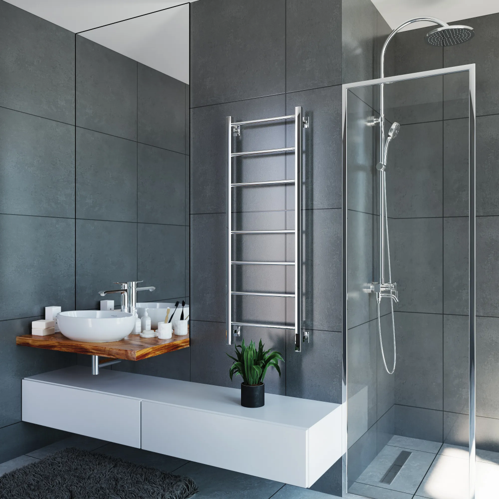 Полотенцесушитель электрический Grota Costa 430х1200 хром глянцевый