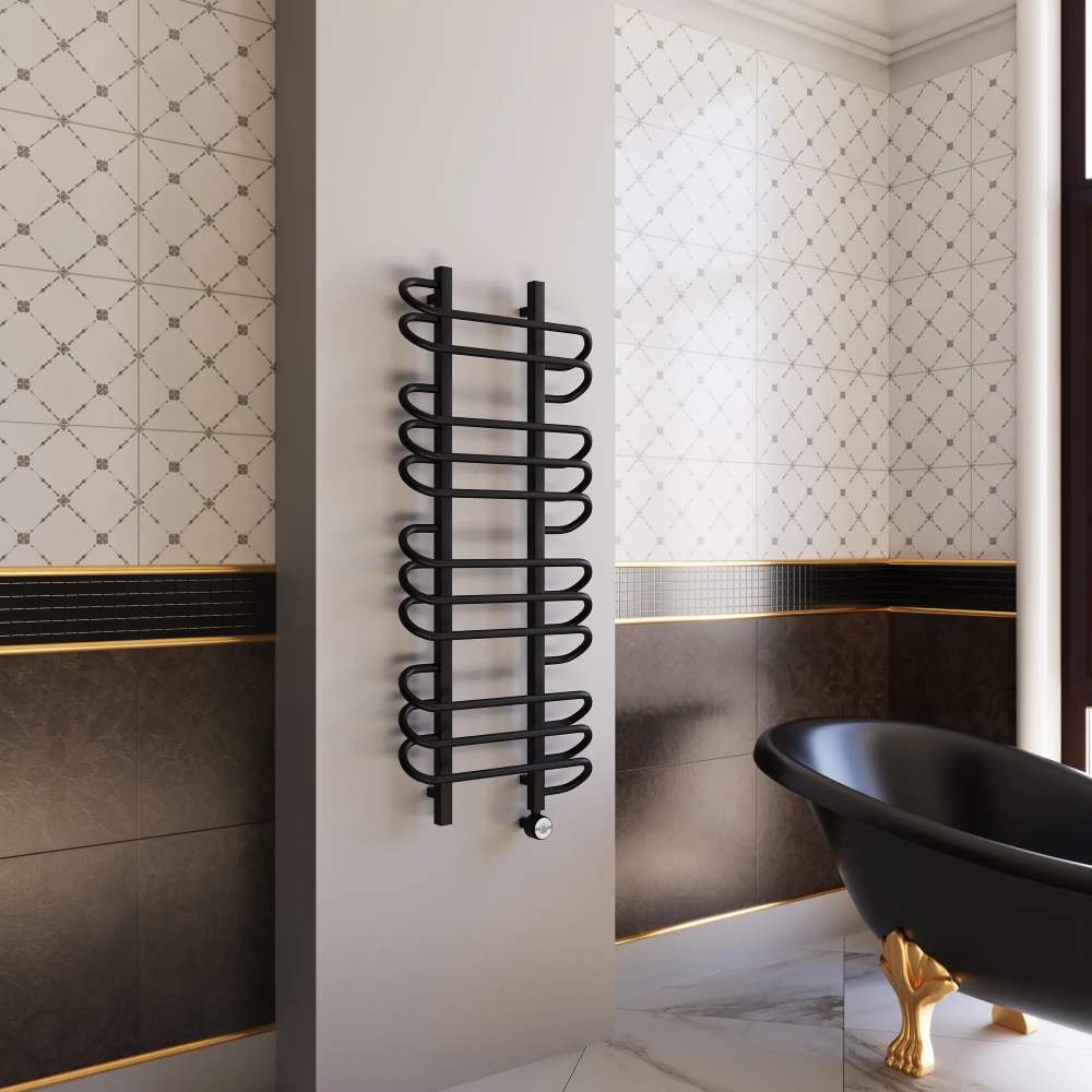 Полотенцесушитель электрический Grota Rivolo 500x1200 черный