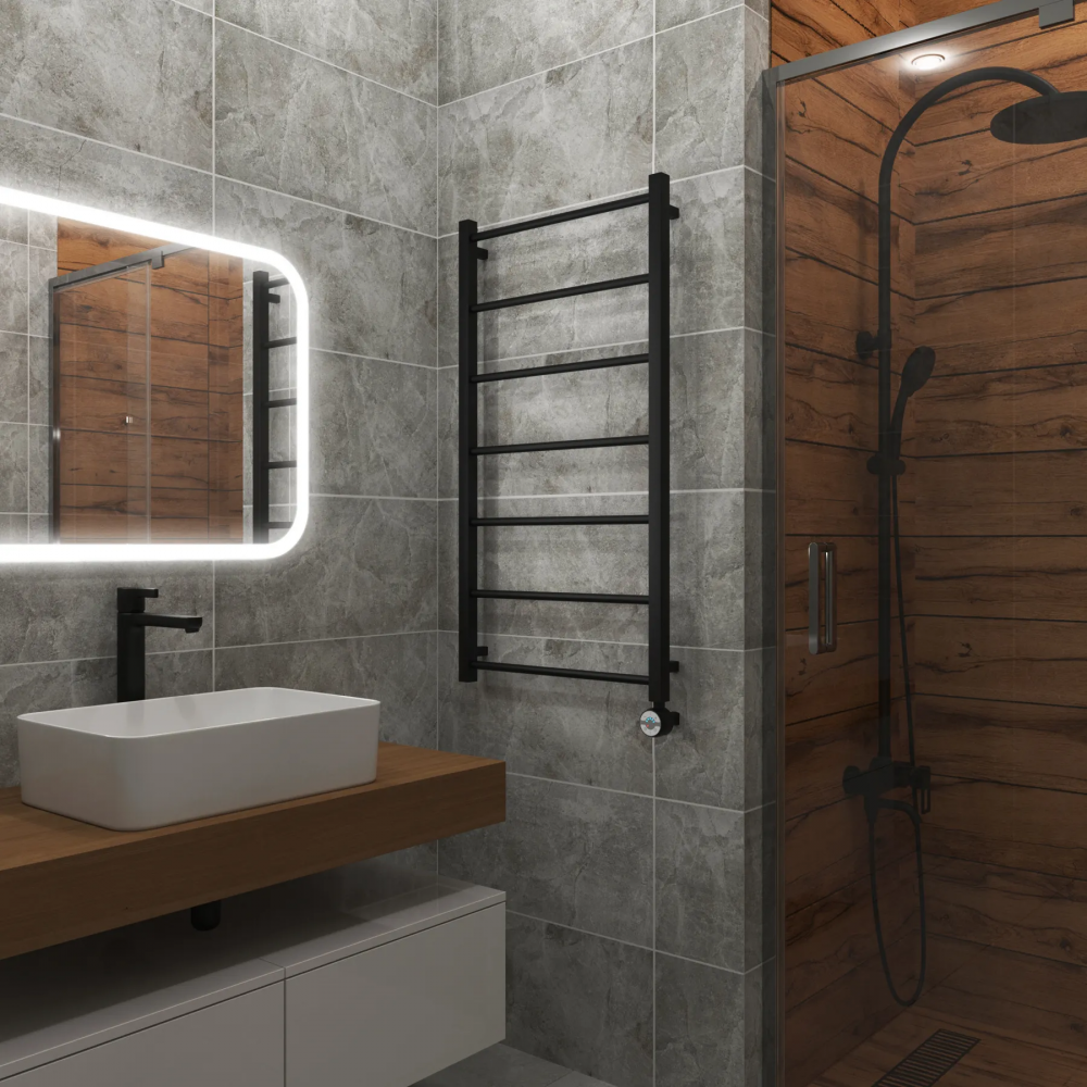 Полотенцесушитель электрический Grota Simple 530x1000 черный