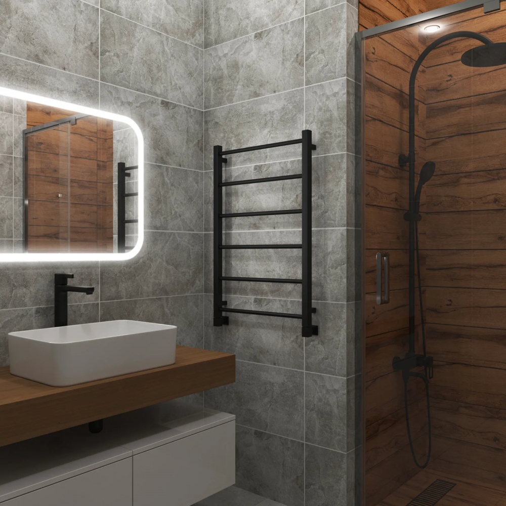 Полотенцесушитель водяной Grota Simple 530x800 черный