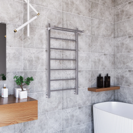 Полотенцесушитель водяной Grota Simple P с полкой 530x1000 хром матовый