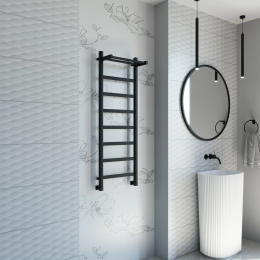 Полотенцесушитель водяной Grota Soffi P с полкой 430x1200 черный