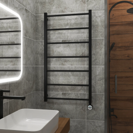 Полотенцесушитель электрический Grota Simple 530x1000 черный