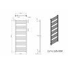 Полотенцесушитель электрический Grota Estro 630x1800 хром матовый
