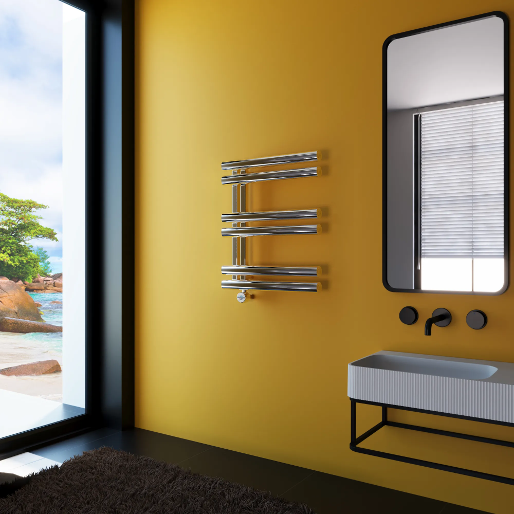 Полотенцесушитель электрический Grota Lato L 530x640 хром глянцевый