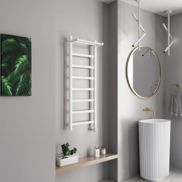 Полотенцесушитель электрический Grota Soffi P с полкой 430x1200 белый