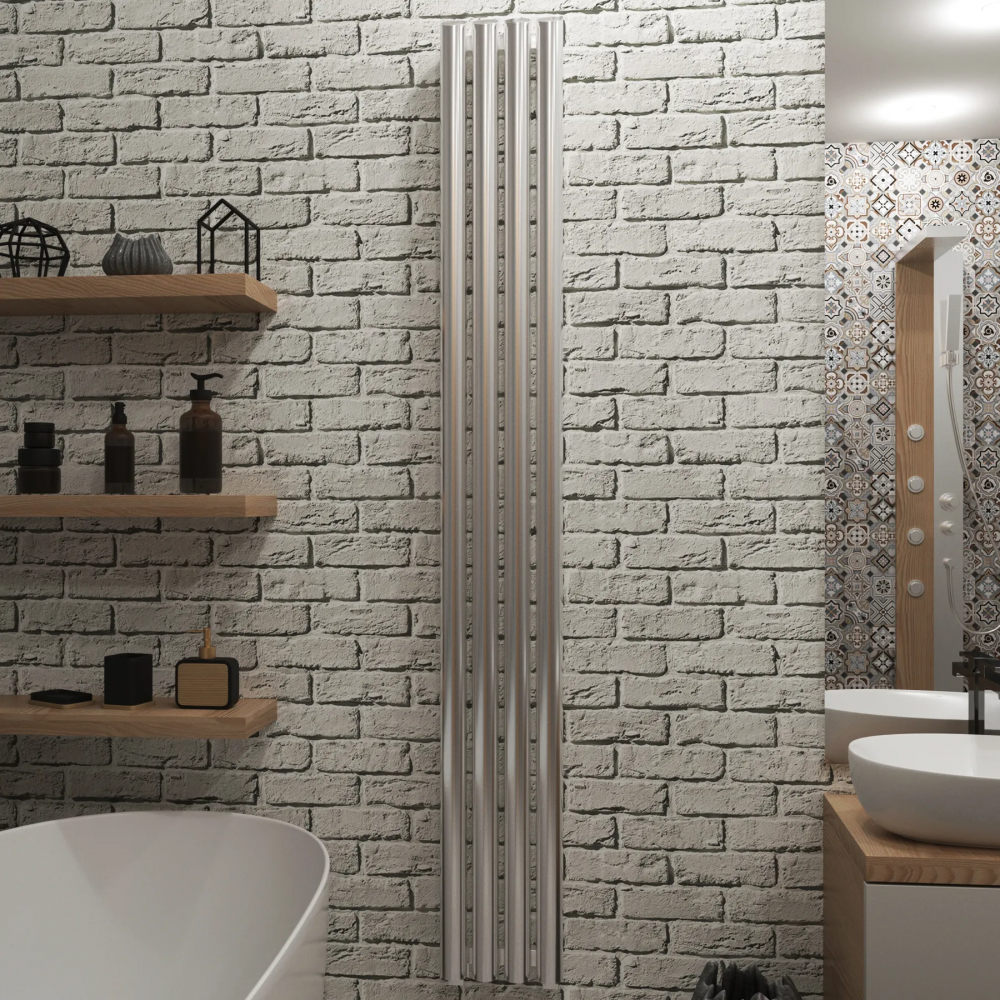 Полотенцесушитель водяной Grota Quill 230x1800 хром глянцевый