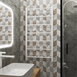 Полотенцесушитель водяной Grota Simple 530x1000 белый