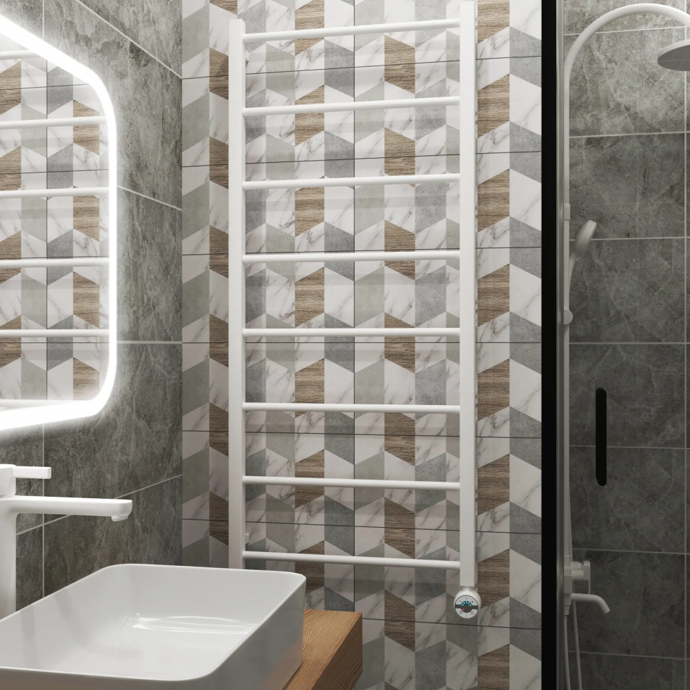 Полотенцесушитель электрический Grota Simple 530x1200 белый