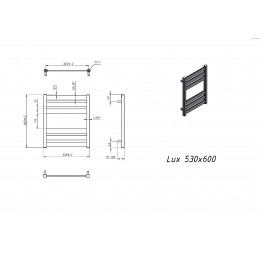 Полотенцесушитель водяной Grota Lux 530x600 хром глянцевый