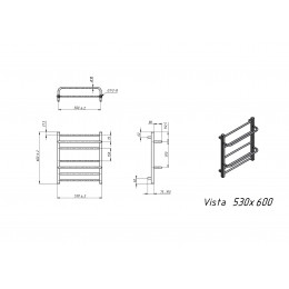 Полотенцесушитель водяной Grota Vista 530х600 хром глянцевый
