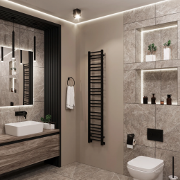 Полотенцесушитель водяной Grota Classic 300x1500 черный