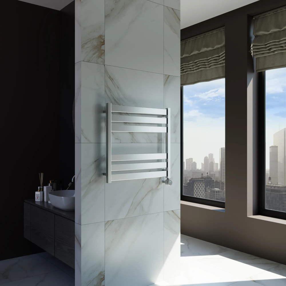 Полотенцесушитель электрический Grota Lux 630x600 хром матовый