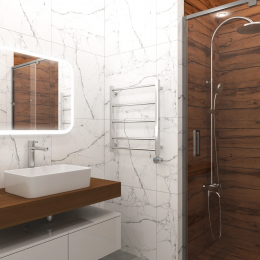 Полотенцесушитель электрический Grota Simple 530x600 хром глянцевый