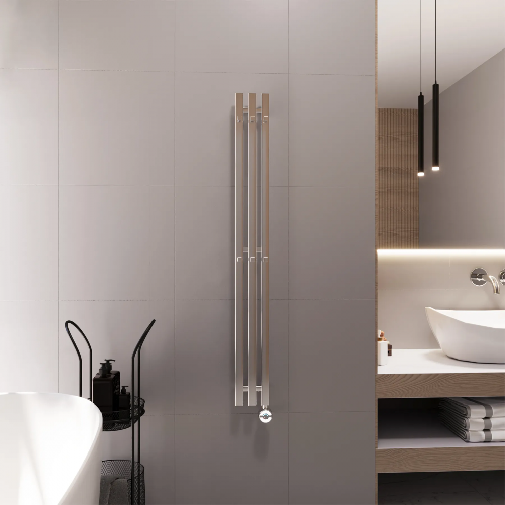 Полотенцесушитель электрический Grota Corsa 130х1200 хром глянцевый