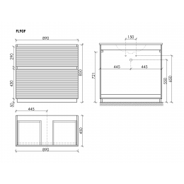 Тумба напольная SANCOS Folk Floor 890х445х850