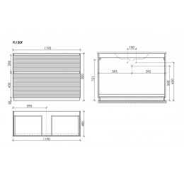 Тумба напольная SANCOS Folk Floor 1190х445х850
