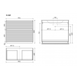 Тумба напольная SANCOS Folk Floor 995х445х850