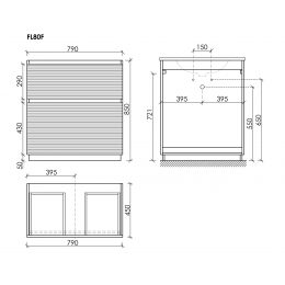 Тумба напольная SANCOS Folk Floor 790х445х850