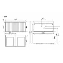 Шкаф-пенал подвесной SANCOS Code