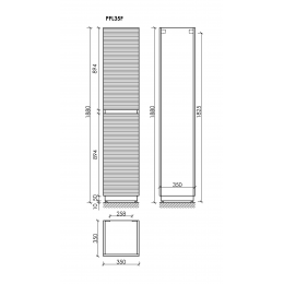 Шкаф-пенал напольный SANCOS Folk Floor
